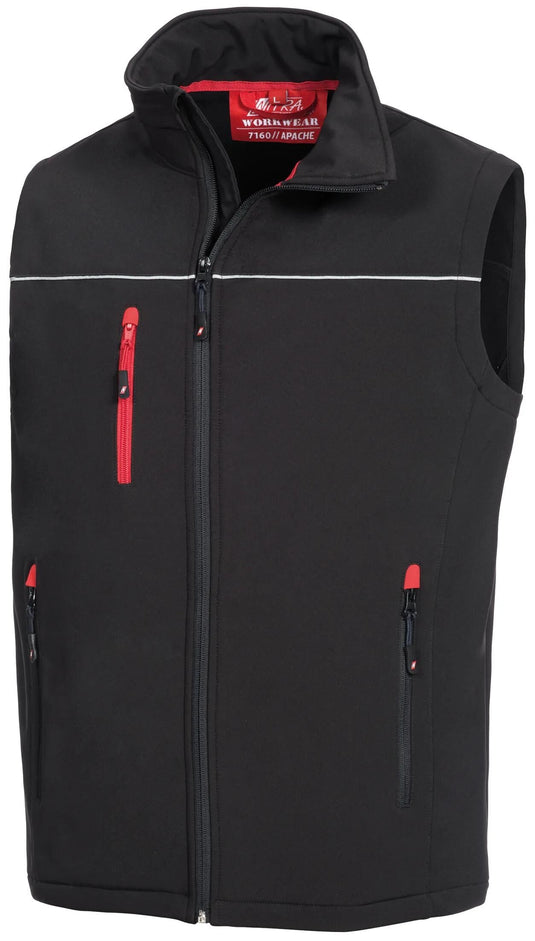 Nitras safety softshellweste motion tex light softshell vest gr. xxl motion tex light black