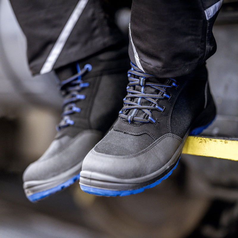 Load image into Gallery viewer, Nitras safety nitras laars solid step mid safety boots gr. 45 solid step mid blue
