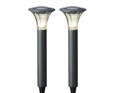 Lumineo led solar tuinsteker set a 2st. 49x17cm warmwit