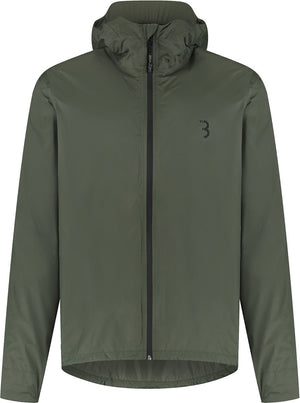 Bbb cycling multishield regenjas fiets: urban sport - waterdicht 10k en ademend - heren dames fietsjas - olijfgroen - maat m - bbw-475