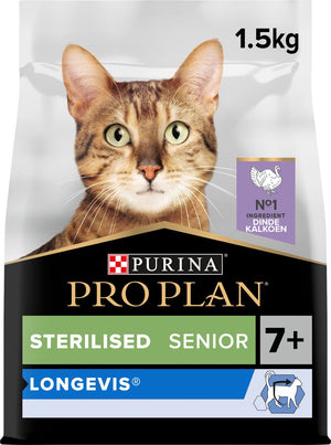 Pro plan sterilised senior - kattenvoer droogvoer - kalkoen - 1.5 kg