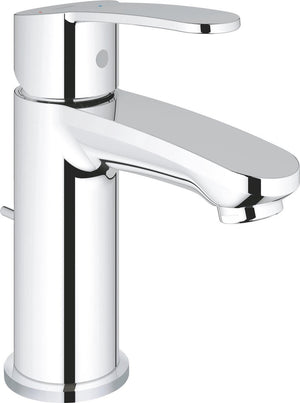 Grohe eurostyle cosmopolitan wastafelkraan - lage uitloop - met trekwaste - chroom