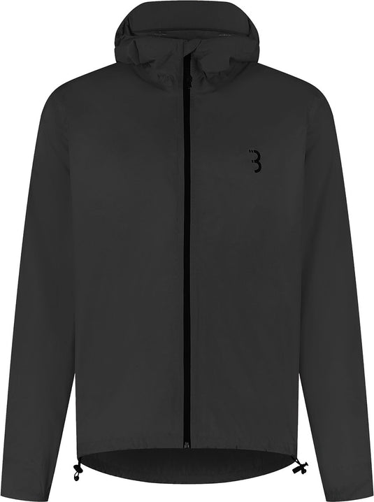 Bbb cycling multishield regenjas fiets: urban sport - waterdicht 10k en ademend - heren dames fietsjas - zwart - maat m - bbw-475