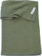 Meyco baby mini knots ledikant deken - forest green - 100x150cm - 1.0 tog