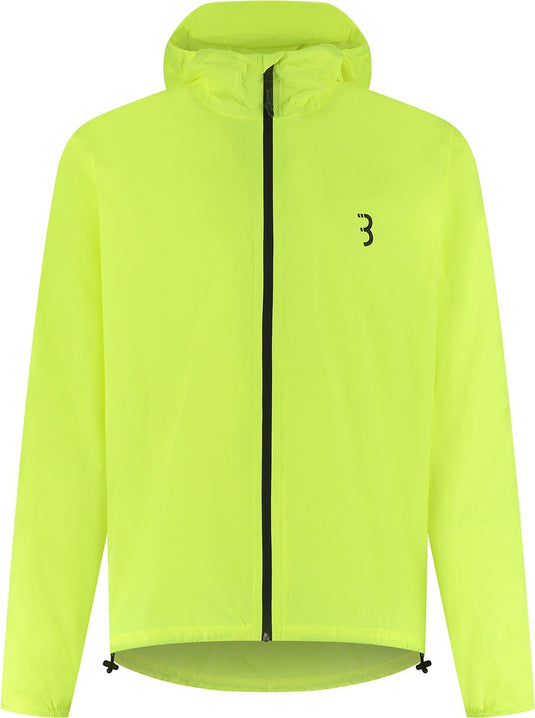 Bbb cycling multishield regenjas fiets: urban sport - waterdicht 10k en ademend - heren dames fietsjas - neon geel - maat l - bbw-475