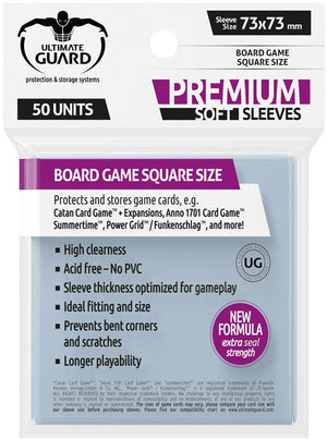 Ultimate guard board game sleeves (50) - square card sleeves for board game cards