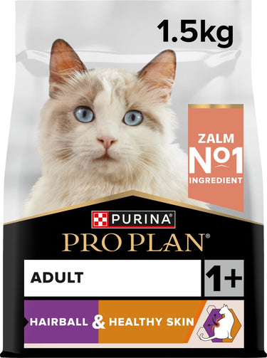Pro plan adult adult hairball healthy skin rijk aan zalm - 6 x 1.5 kg