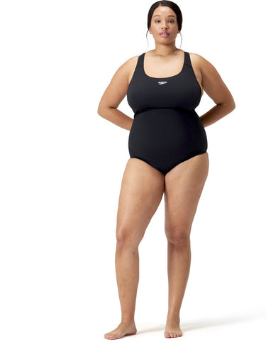 Speedo endurance+ medalist (+) dames sportbadpak - zwart