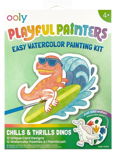 Ooly - playful painters - aquarel verfset - chills thrills dino's