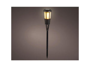 Lumineo led solar fakkel ø10-h61cm met schakellar en 6 uurs timer