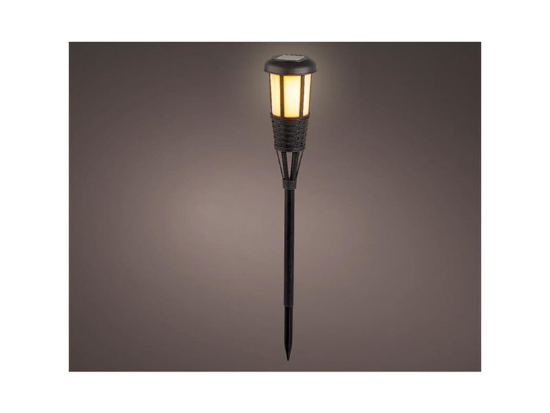 Cargue la imagen en el visor de la galería, Lumineo led solar fakkel ã˜10-h61cm met schakellar en 6 uurs timer
