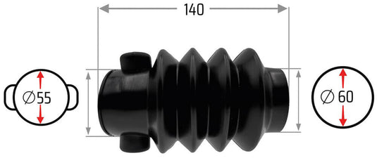 Nb parts vouwbalg bellows 55 60 mm nb-parts