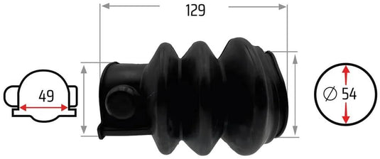 Nb parts vouwbalg bellows 49 54 mm nb-parts