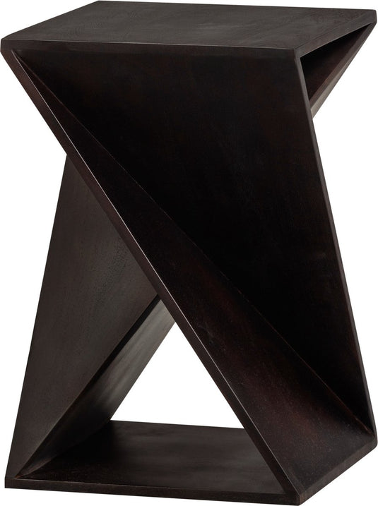 Woood bijzettafel ikem - acacia - donkerbruin - 61x41x41 cm