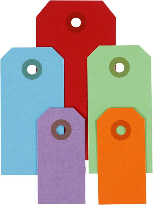 Creativ company http: www.cchobby.nl manilla-labels-afm-3x6-4x8-5x10-cm-220-gr-diverse-kleuren-500-stuk-1-doos