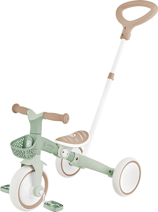 Globber 3in1 driewieler en oefenfiets - learning trike - 12 tot 36 maanden - gerecycleerd kunststof - sage groen