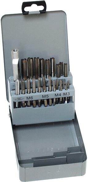 Pro handtappen set 2352022 thread cutting set 22 pcs in metal case