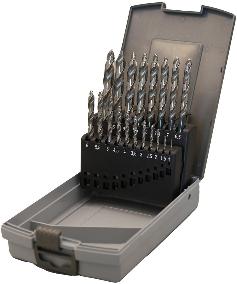 Load image into Gallery viewer, Pro set speciaalboren stb4329 step twist drill set , 1.0-10mm, 19 pcs.
