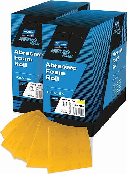 Norton schuurstrook rotolo foam sanding roll 115mmx25m p400