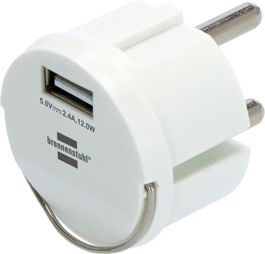Brennenstuhl adapter usb socket adapter burning chair 2.4a, white