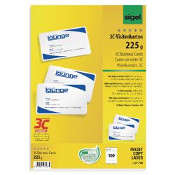 Abi visitekaartjes lp798 sigel 85x55mm 225g m2 ultrawit afgeronde hoeken