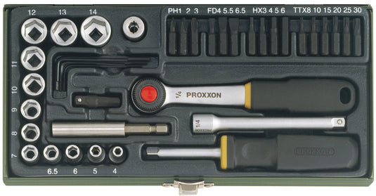 Proxxon dopsleutel set screw set 1 4 (39-tlg.)