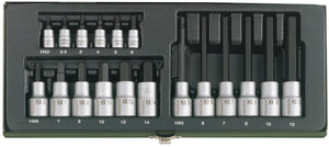 Proxxon dopsleutel set inside hexagon set 18-t.