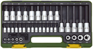 Proxxon steckschlüsselsatz socket wrench set hex + tx ,1 2 +1 4 41tlg