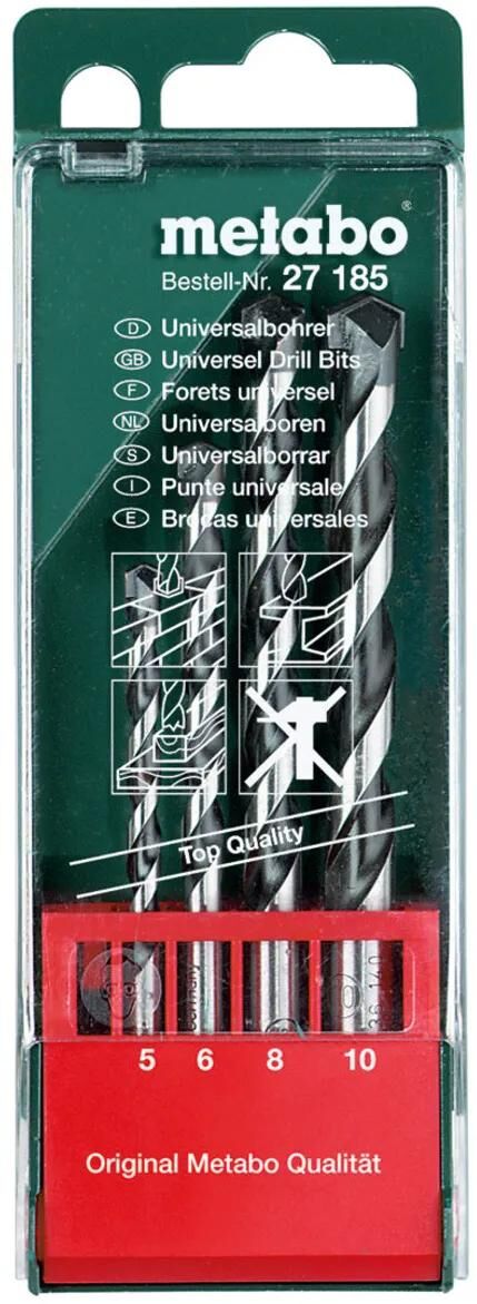 Metabo accessoires metabo bohrersortiment universal drill bit casse 4-part