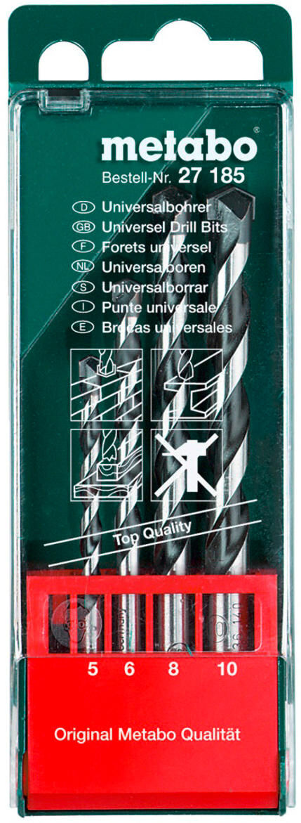 Metabo assortiment boren universal drill bit casse 4-part