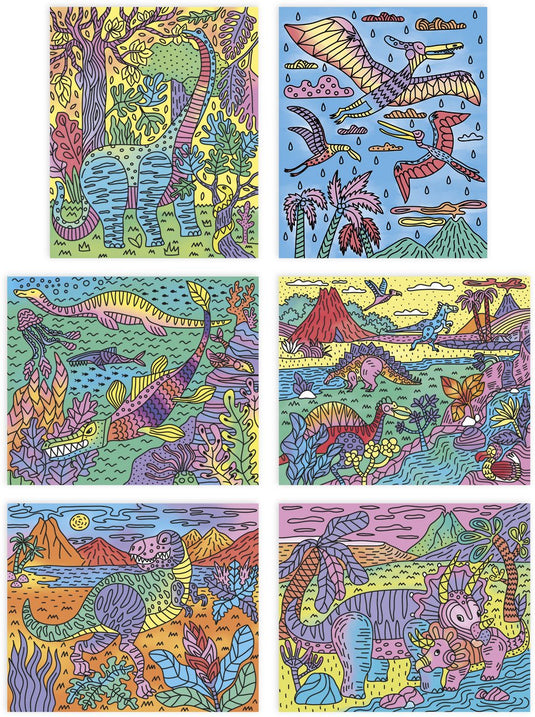 Janod - les ateliers du calme - magisch schilderij - dinosaurussen