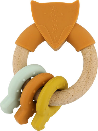 Trixie houten siliconen activiviteitenring - mr. fox