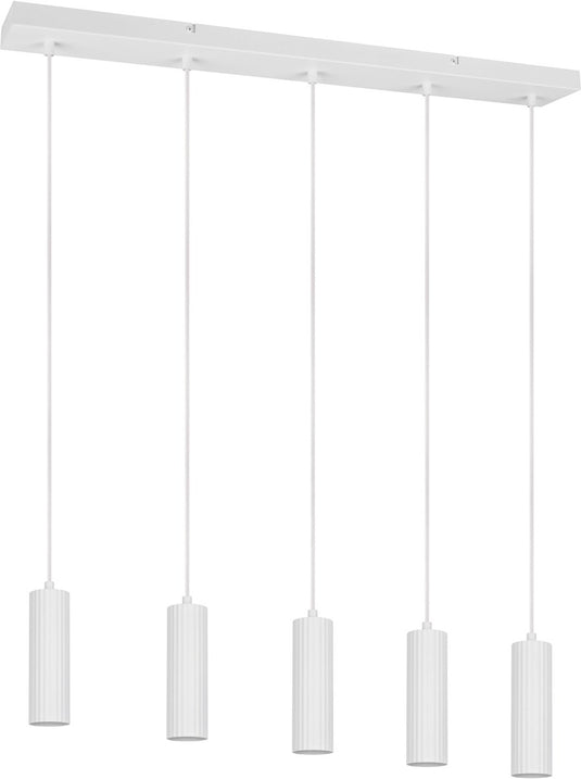 Trio soka - hanglamp - wit mat - excl. 5x gu10 5 w - plafondbevestiging - in hoogte verstelbaar