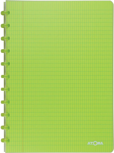 Atoma trendy schrift - a4 - 144 bladzijden - commercieel geruit - transparant groen - 1 stuks