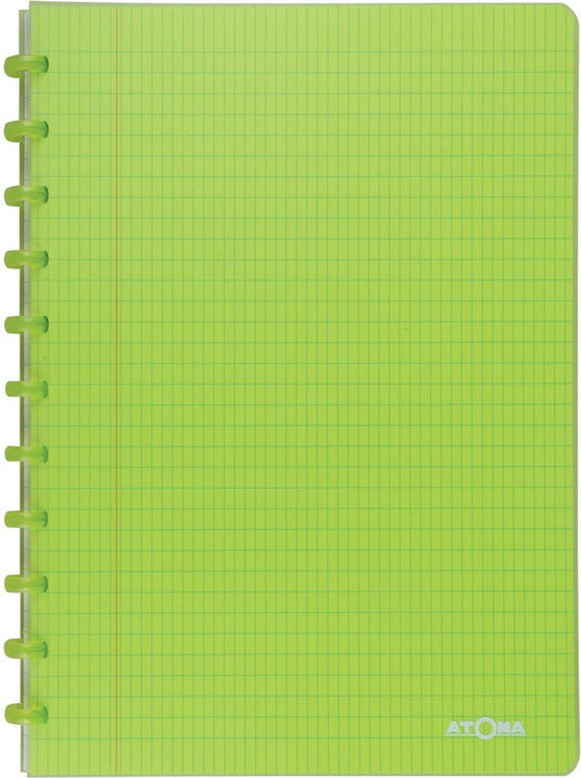 Atoma trendy schrift - a4 - 144 bladzijden - commercieel geruit - transparant groen - 1 stuks