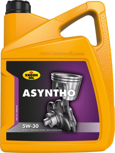 Kroon-oil asyntho 5w-30 motorolie - geschikt voor benzine en diesel - 5 liter - synthetisch