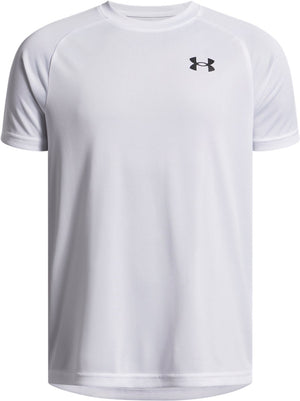 Under armour ua tech 2.0 ss-wht jongens sportshirt - wit - zwart