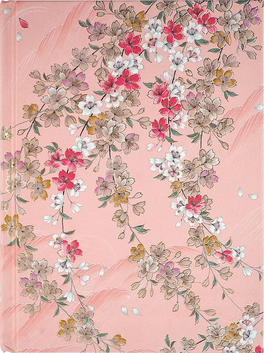 Peter pauper bookbound notitieboek - cherry blossoms - 16x21 cm