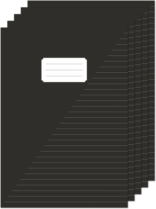 Kangaro schriften a4 - met lijn - zwart - 5 stuks - k-583003