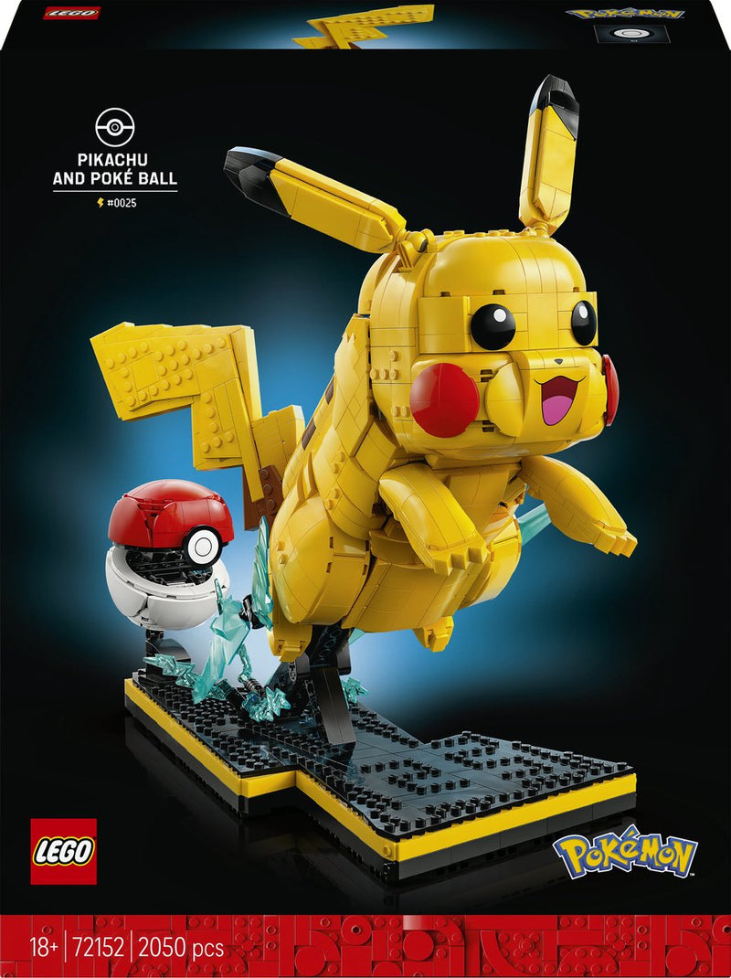 Laden Sie das Bild in Galerie -Viewer, Lego pokémon pikachu en pokéball bouwpakket voor volwassenen en woondecoratie - 72152
