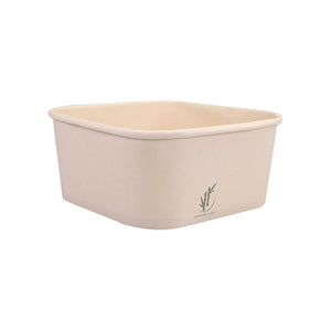 Depa saladebak bamboepapier vierkant (25x 1.25ltr)