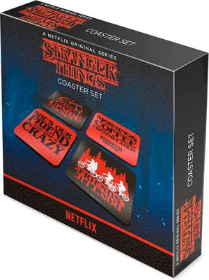 Stranger things onderzetters - - set van 4