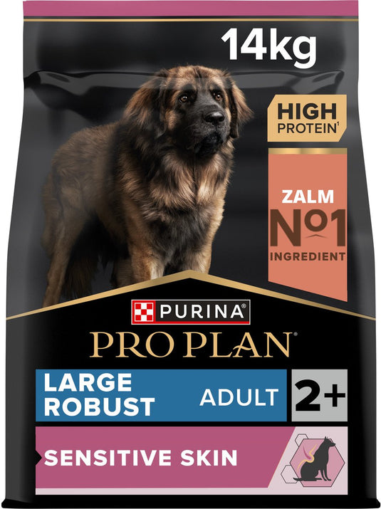 Pro plan purina sensitive skin large robust adult - hondenvoer - zalm - 14 kg