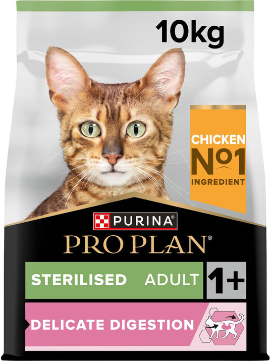 Pro plan sterilised adult delicate digestion - kattenvoer droogvoer - kip - 10 kg