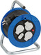 Brennenstuhl garant compacte kabelhaspel 3-voudig met usb voor gebruik binnenshuis (indoor kabelhaspel met usb-oplaadfunctie en 15 m kabel, made in germany) blauw