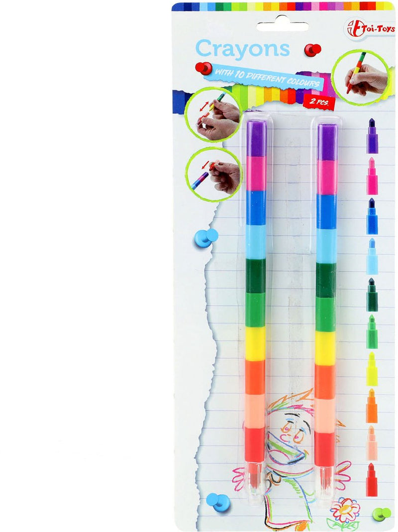 Laden Sie das Bild in Galerie -Viewer, Toi-toys 10-in-1 waskrijt pen, 2st.

