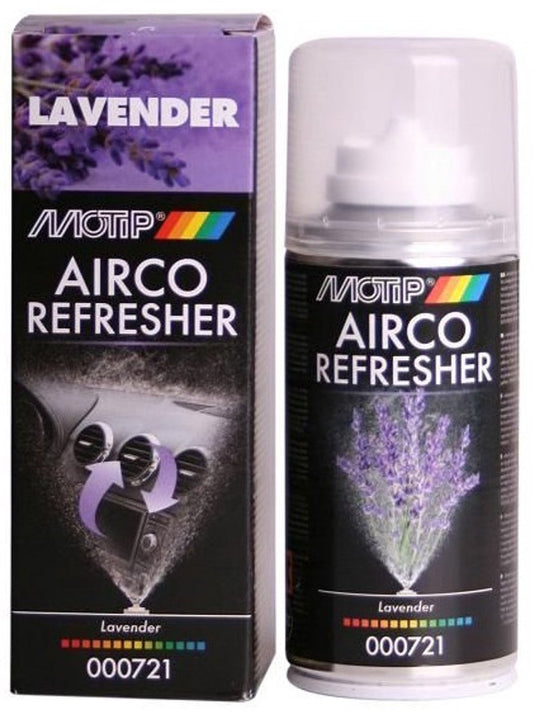 Motip car care black airco refresher in 150ml spuitbus - lavender