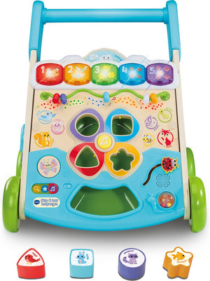 Vtech stap leer loopwagen - educatief speelgoed - maak kennis met vormen, cijfers, kleuren dieren - speelgoed vanaf 9 maanden