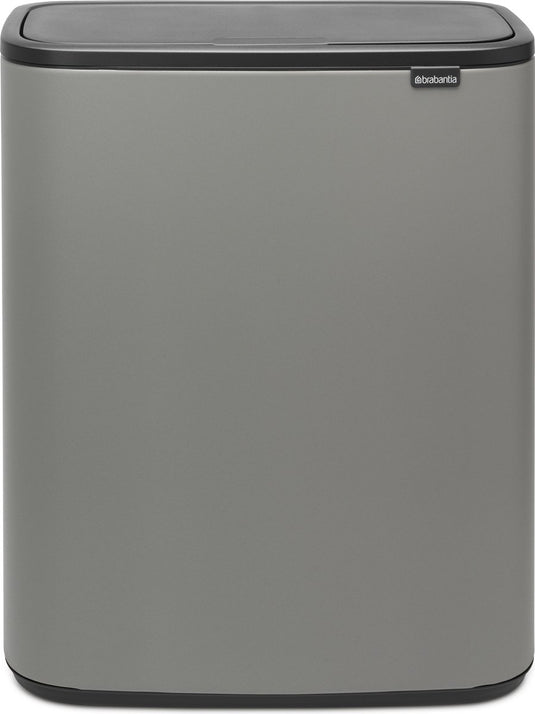 Brabantia bo touch bin prullenbak - 60 liter - 1 vak - mineral concrete grey