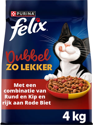 Felix dubbel zo lekker - rund kip - 4 x 4kg
